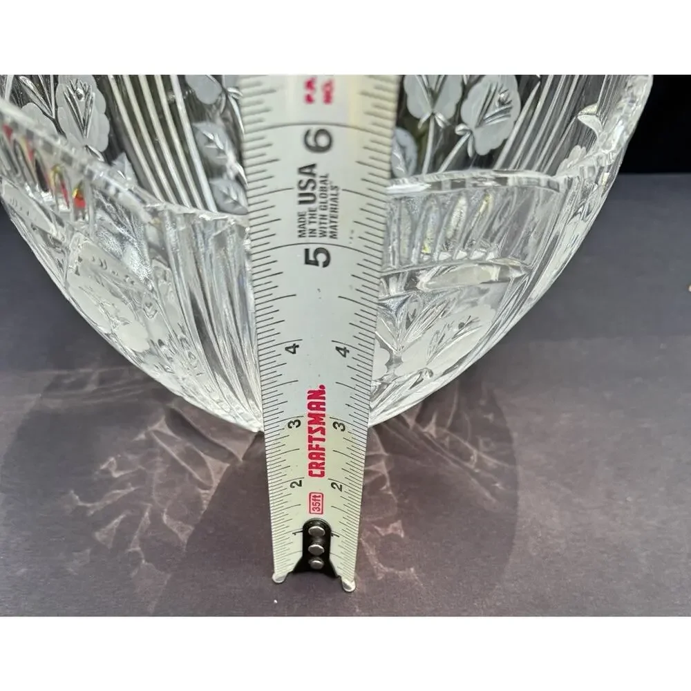 Vintage Crystal Clear Industries Darlington Lead Crystal 8” Rose Bowl EUC -C13